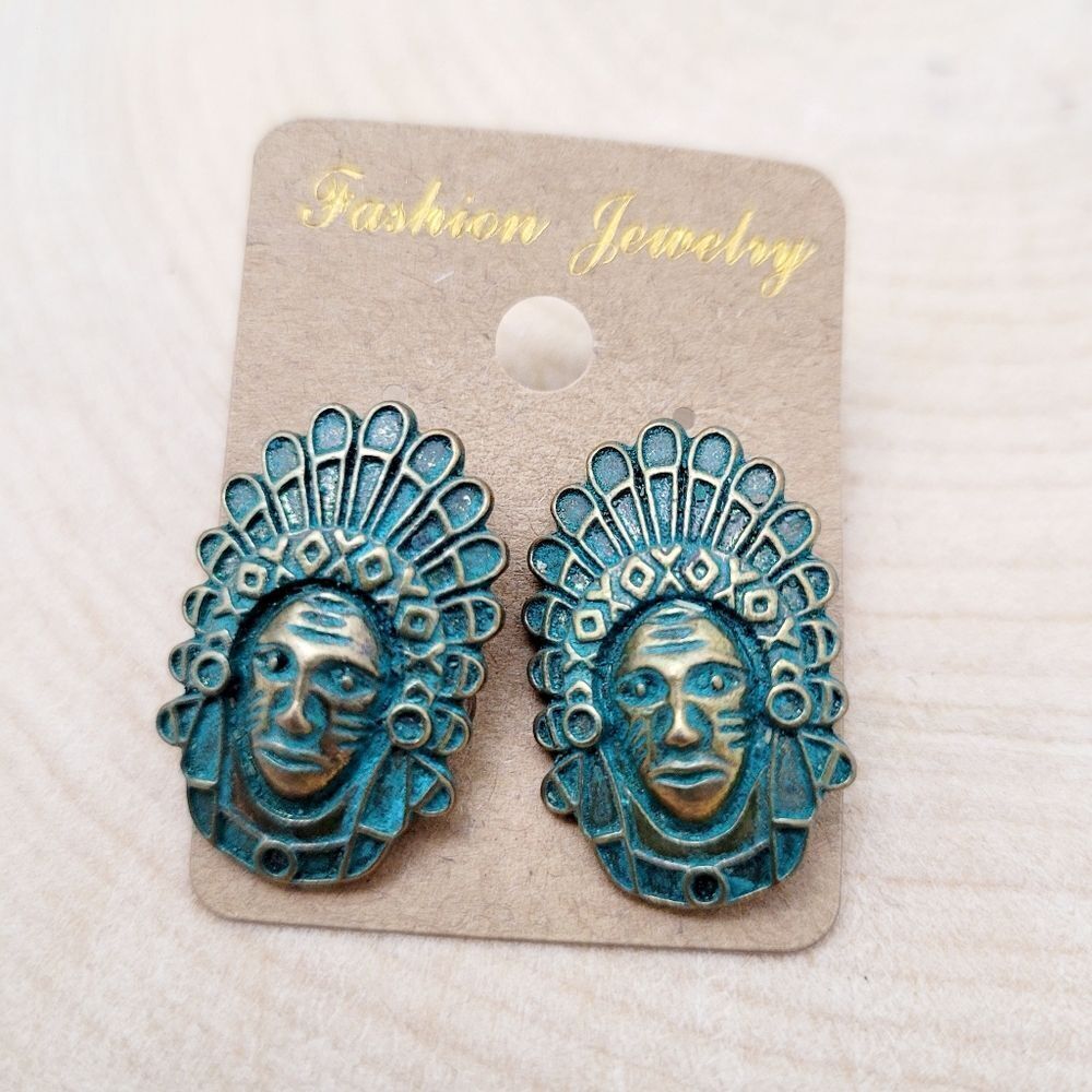 2/$20 Brand New Bohemian Turquoise Blue Native Earrings